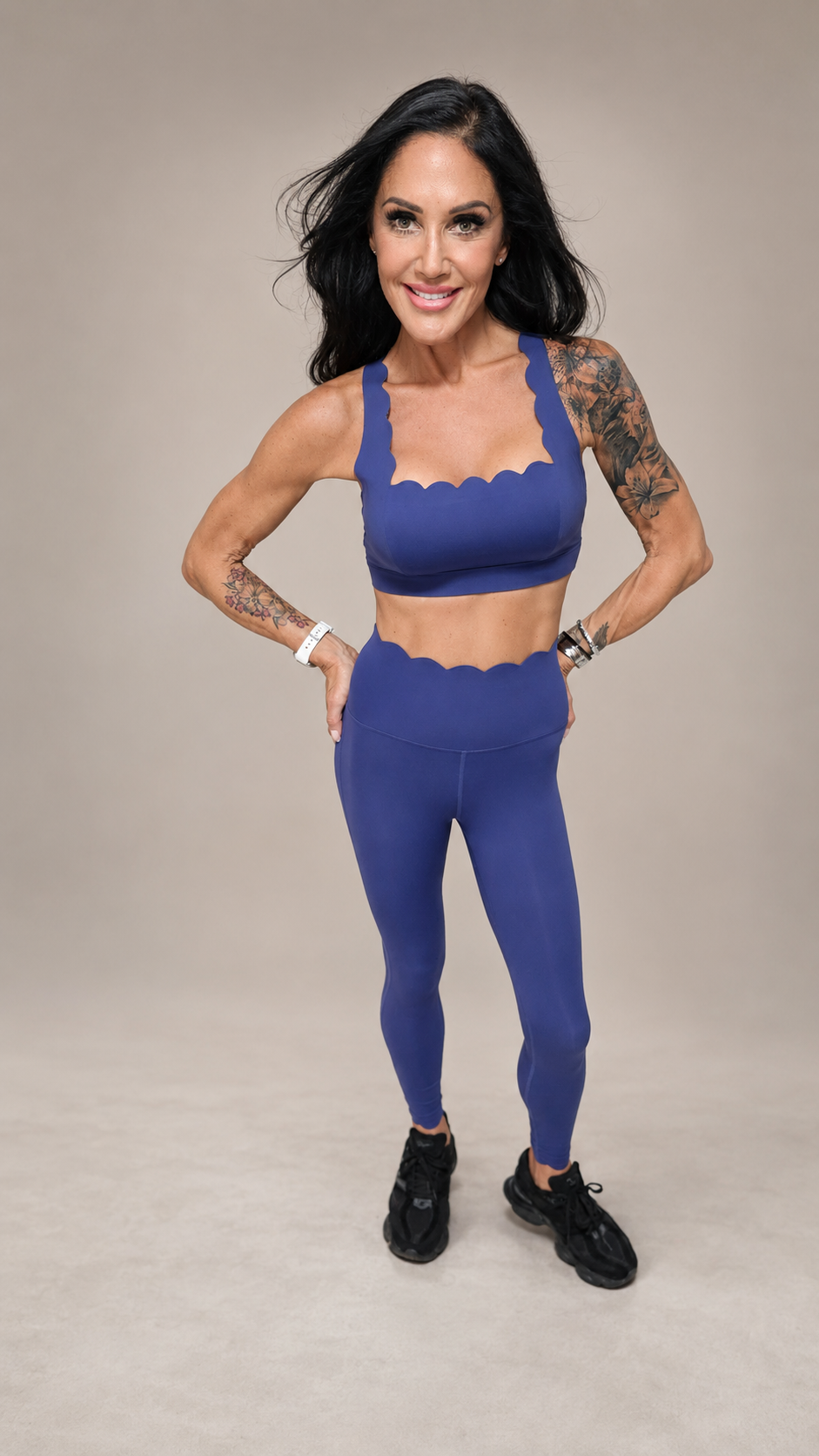 Cobalt Scallop Activewear Set