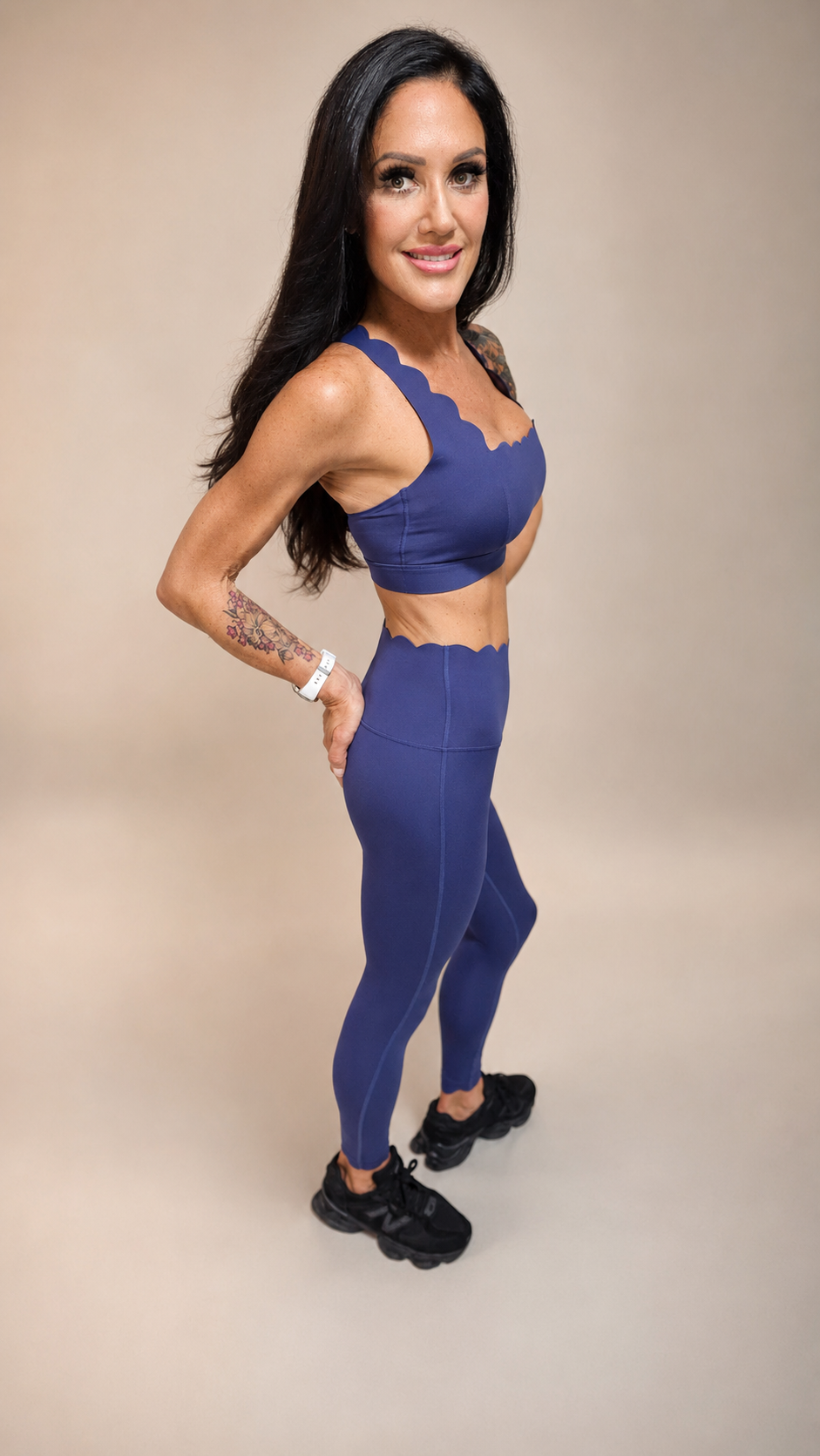 Cobalt Scallop Activewear Set