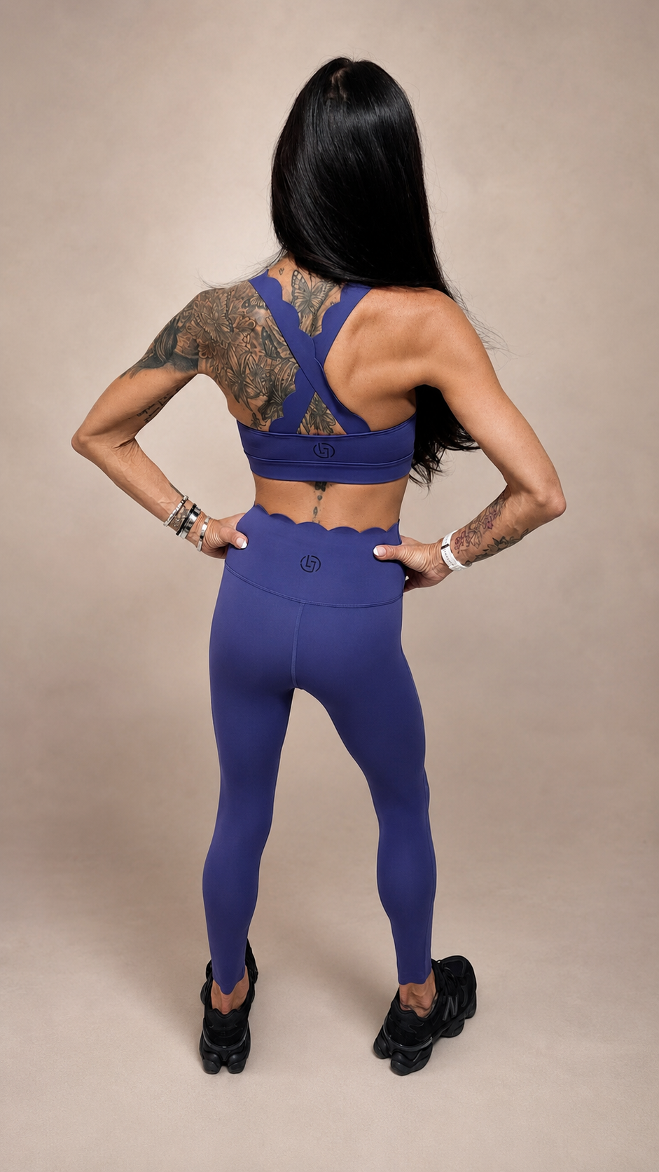 Cobalt Scallop Activewear Set