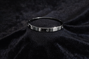 Sleek Silver Screw-Detail Bangle