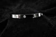 Silver Screw Detail Bangle