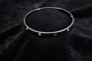 Silver Screw Detail Bangle