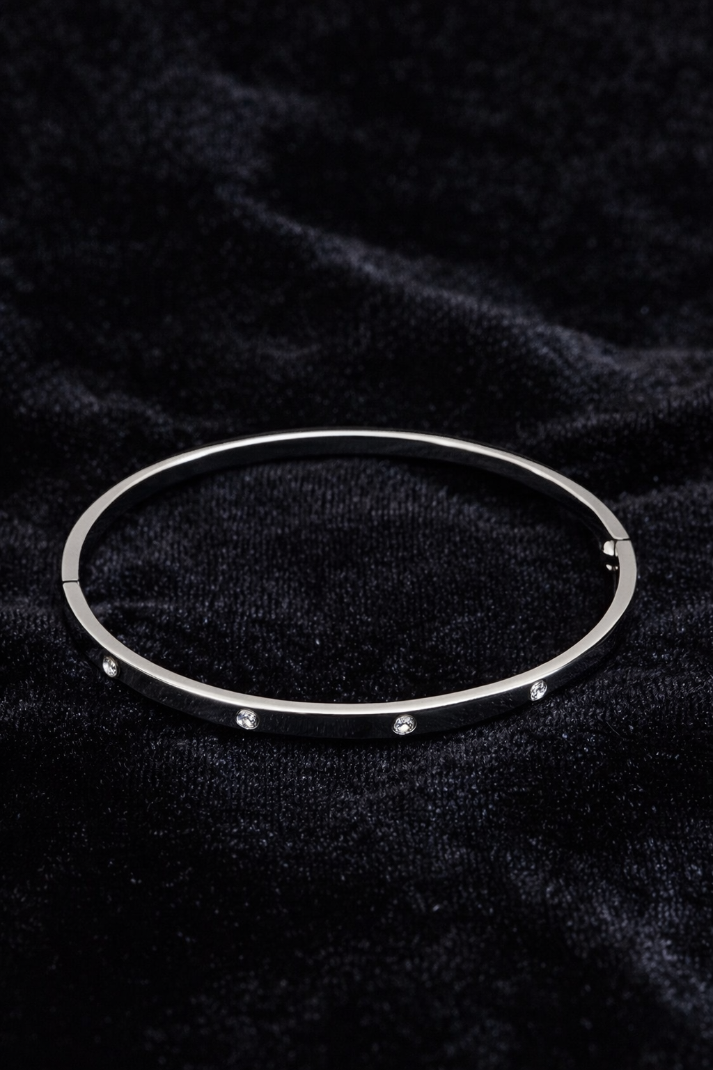 Silver Screw Detail Bangle