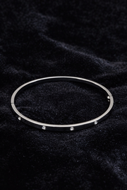 Silver Screw Detail Bangle