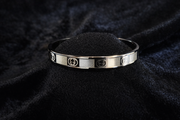 Silver Signature Bangle Bracelet