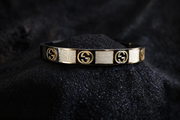 Silver Signature Bangle Bracelet