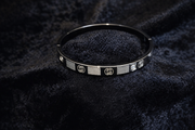 Silver Signature Bangle Bracelet