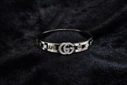 Silver Crystal Signature Bangle Bracelet