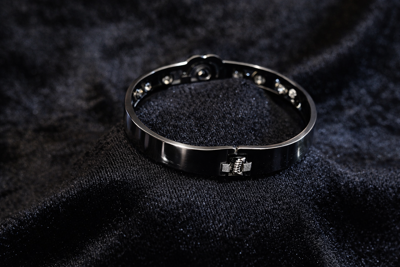 Silver Crystal Signature Bangle Bracelet