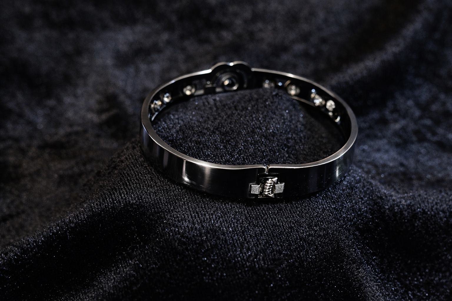 Silver Crystal Signature Bangle Bracelet