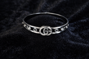 Silver Crystal Signature Bangle Bracelet