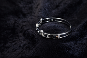 Silver Floral Bangle Bracelet