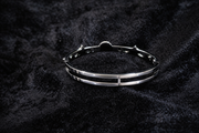 Silver Floral Bangle Bracelet