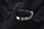Silver Compass Link Bracelet