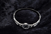Silver Compass Link Bracelet