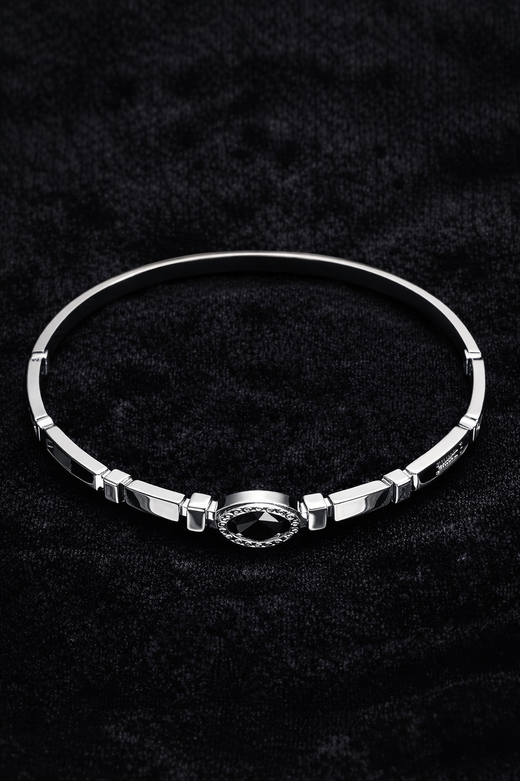 Silver Compass Link Bracelet