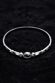 Silver Compass Link Bracelet