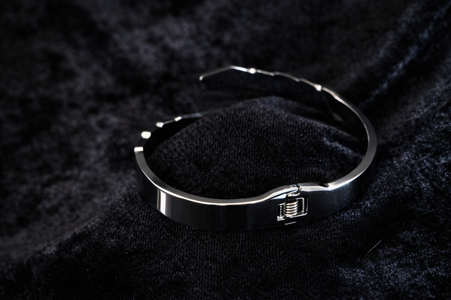 Silver Cuff Bracelet with Mother of Pearl & Crystals