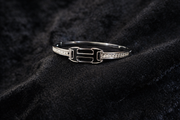 Black & Crystal Bangle Bracelet