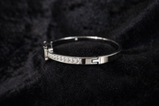 Black & Crystal Bangle Bracelet