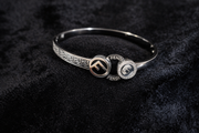Silver Crystal Signature Bangle