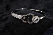 Silver Crystal Signature Bangle