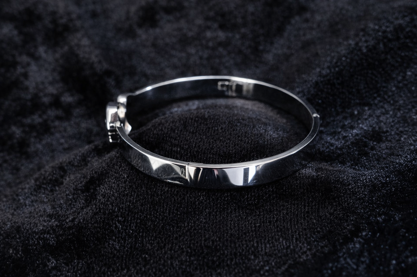Silver Crystal Signature Bangle