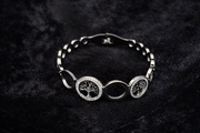 Silver Tree of Life Bracelet with Crystals