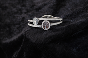 Silver Tree of Life Crystal Bangle