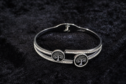 Silver Tree of Life Crystal Bangle