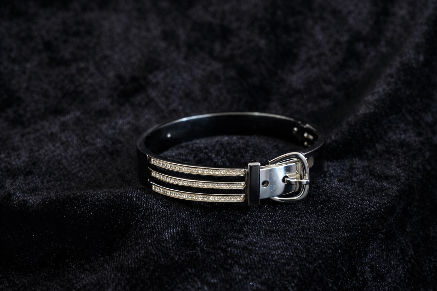 Silver Buckle Accent Bracelet