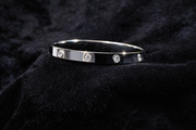 Silver Crystal Bangle