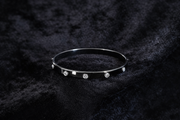 Silver Crystal Bangle