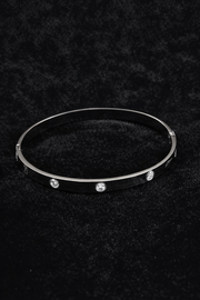 Silver Crystal Bangle