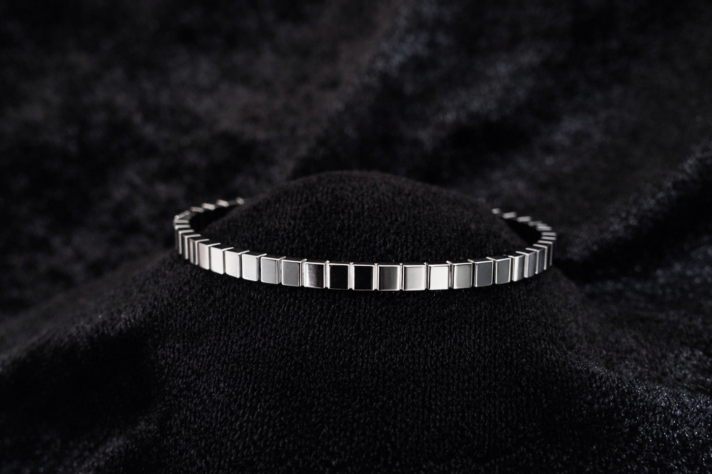 Minimalist Silver Square Link Bracelet