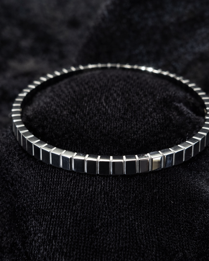 Minimalist Silver Square Link Bracelet