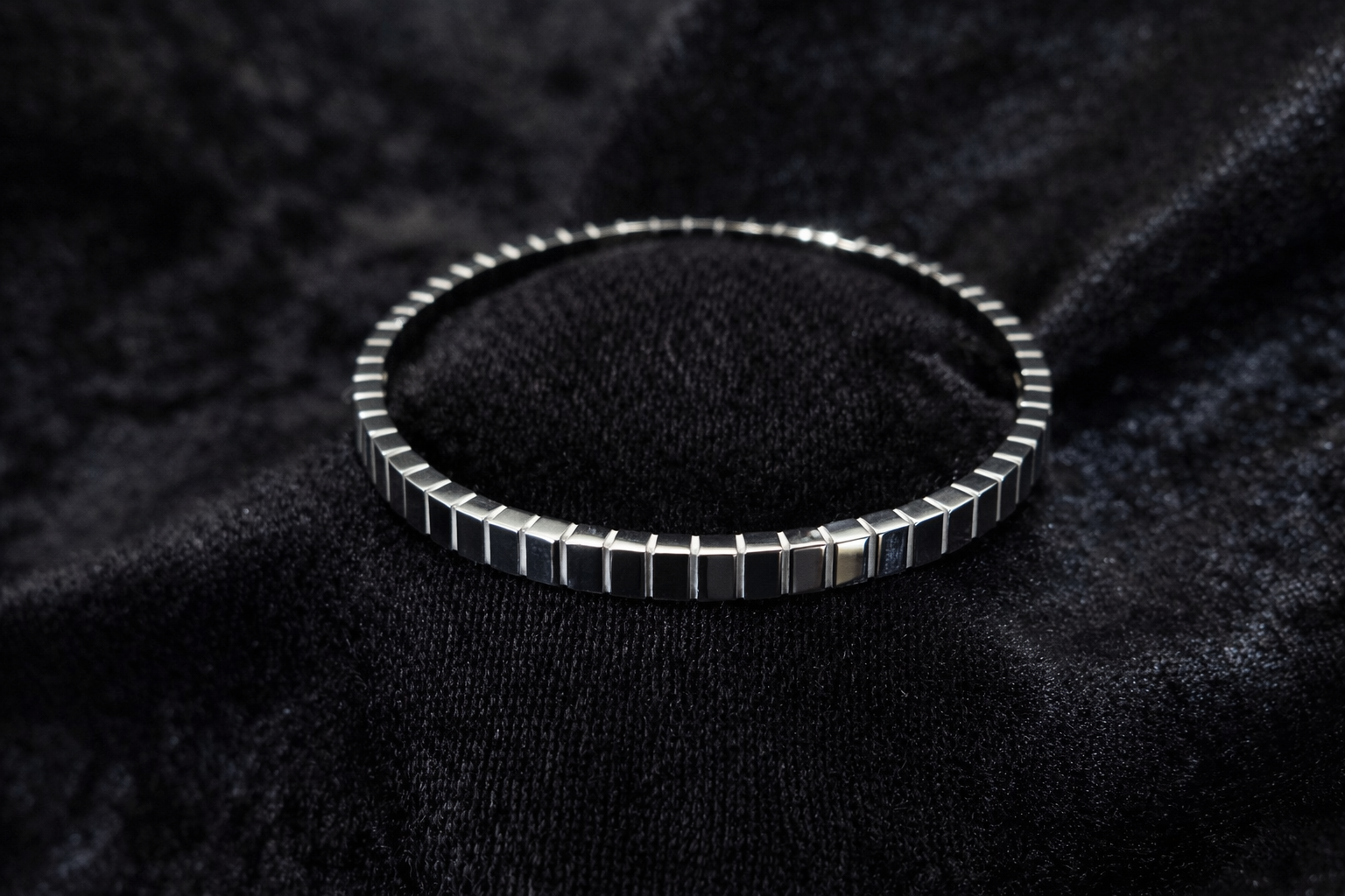 Minimalist Silver Square Link Bracelet