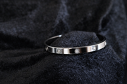 Silver Crystal Bangle Bracelet