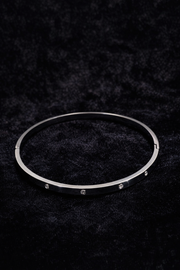 Silver Crystal Bangle Bracelet