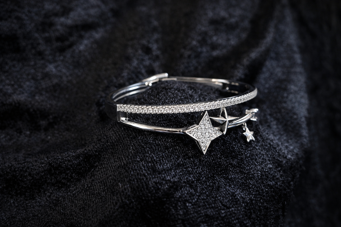 Celestial Star Charm Silver Bracelet