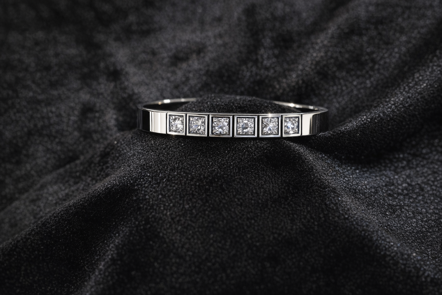 Silver Crystal Bangle
