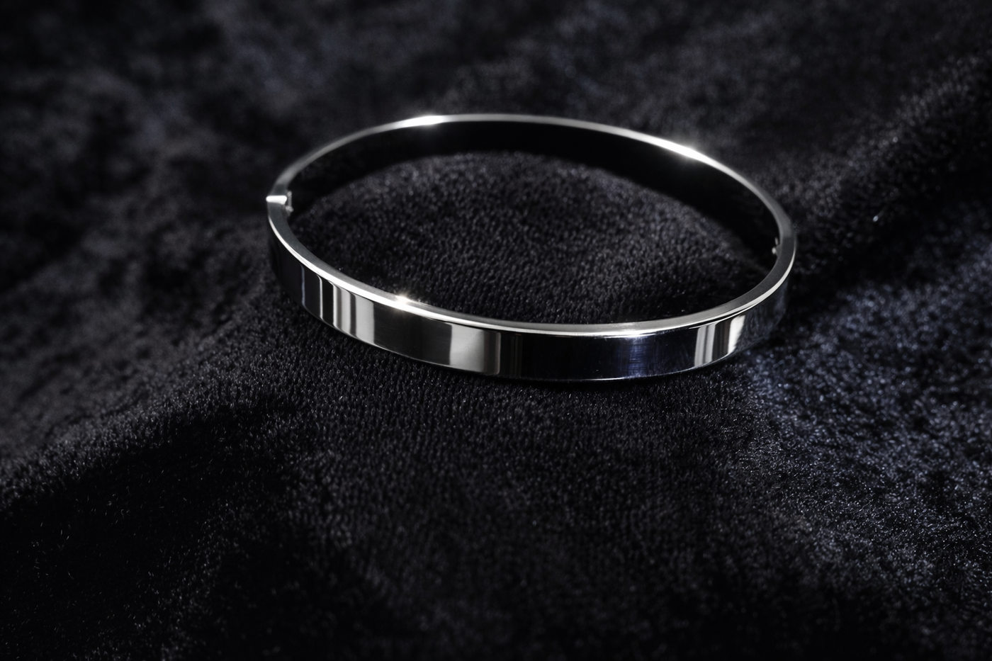 Silver Crystal Bangle