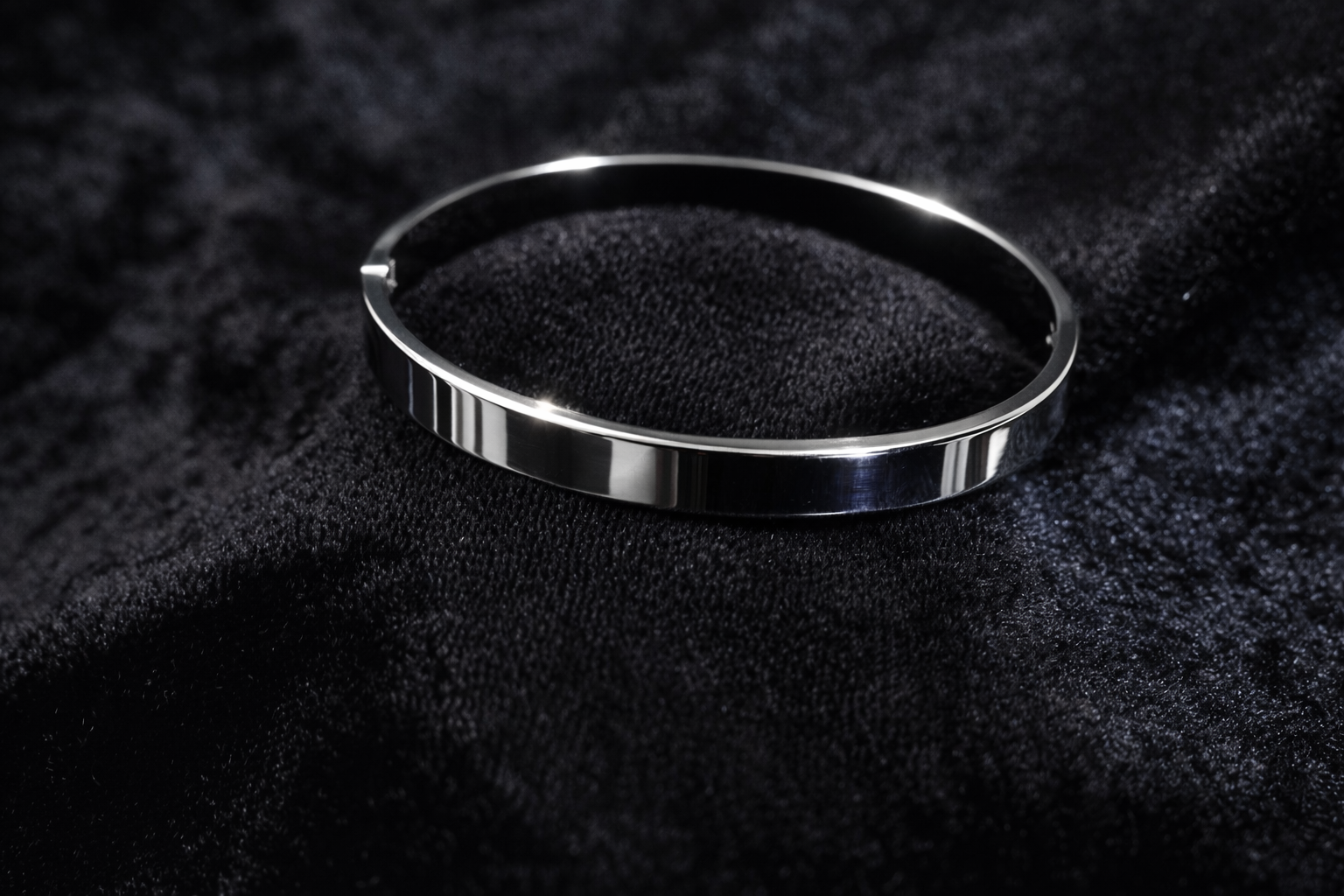 Silver Crystal Bangle
