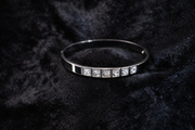 Silver Crystal Bangle