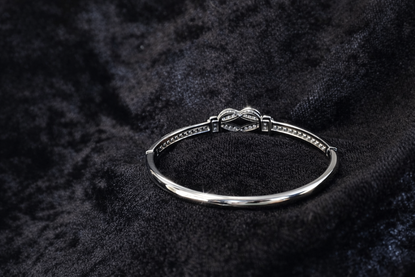 Knot Crystal Bangle Bracelet