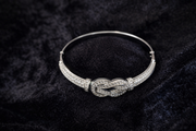Knot Crystal Bangle Bracelet