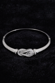 Knot Crystal Bangle Bracelet