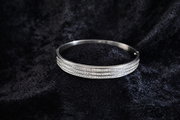 Triple Row Crystal Bangle
