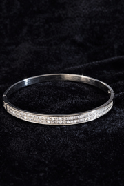 Triple Row Crystal Bangle