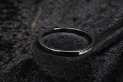 Crystal Accented Silver Bangle